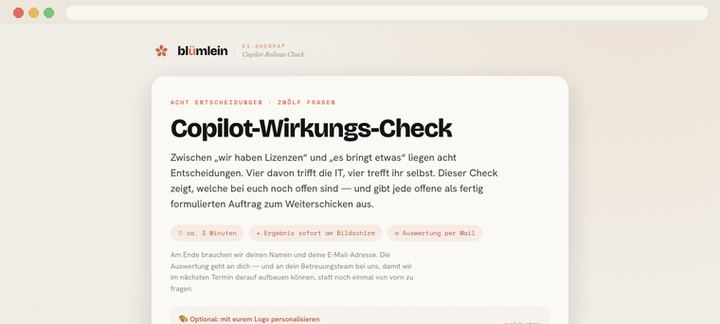 Vorschau: Copilot-Wirkungs-Check